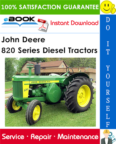 John Deere 820 Series Diesel Tractors Service Repair Manual