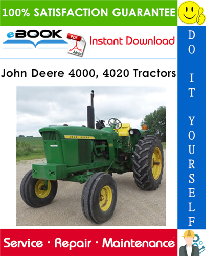 John Deere 4000, 4020 Tractors Technical Manual