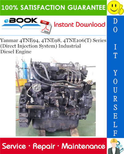 Yanmar 4TNE94, 4TNE98, 4TNE106(T) Series (Direct Injection System) Industrial Diesel Engine