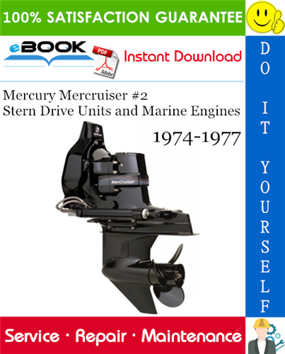 Mercury Mercruiser #2 Stern Drive Units and Marine Engines Service Repair Manual