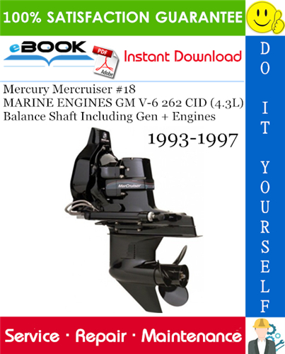 Mercury Mercruiser #18 MARINE ENGINES GM V-6 262 CID (4.3L) Balance Shaft Including Gen + Engines