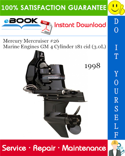 Mercury Mercruiser #26 Marine Engines GM 4 Cylinder 181 cid (3.0L) Service Repair Manual
