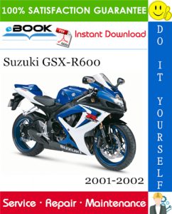 Suzuki GSX-R600 Motorcycle Service Repair Manual 2001-2002 Download