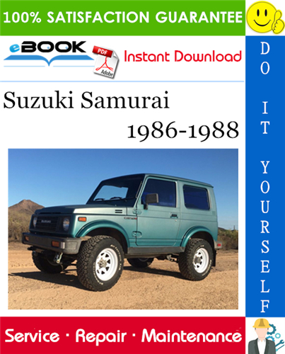 Suzuki Samurai Service Repair Manual 1986-1988