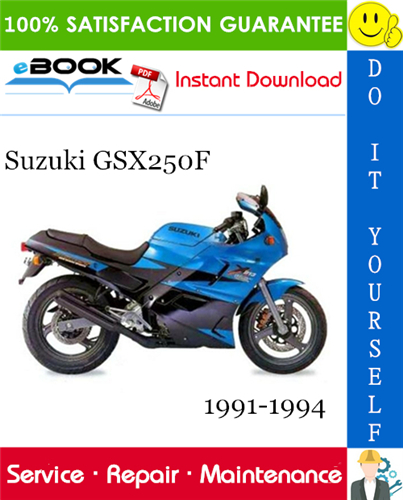 Suzuki GSX250F Motorcycle Service Repair Manual 1991-1994 Download
