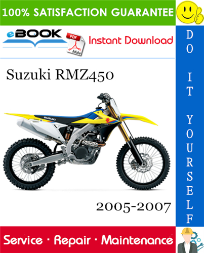 Suzuki RMZ450 Motorcycle Service Repair Manual 2005-2007 Download