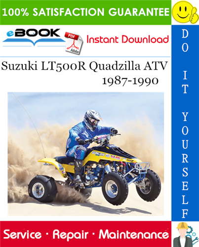 Suzuki LT500R Quadzilla ATV Service Repair Manual