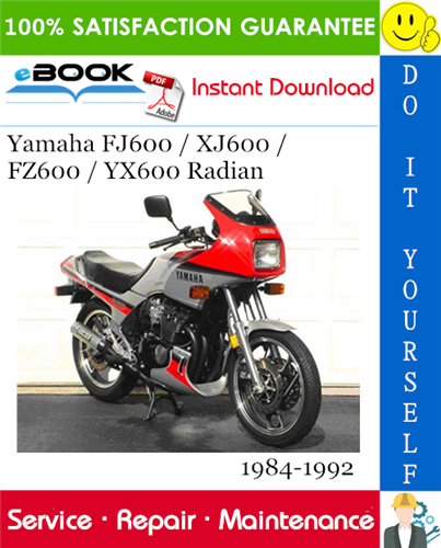 Yamaha FJ600 / XJ600 / FZ600 / YX600 Radian Motorcycle Service Repair Manual