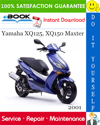 2001 Yamaha XQ125, XQ150 Maxter Scooter Service Repair Manual