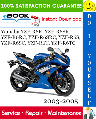 Yamaha YZF-R6R, YZF-R6SR, YZF-R6RC, YZF-R6SRC, YZF-R6S, YZF-R6SC, YZF-R6T, YZF-R6TC Motorcycle Service Repair Manual