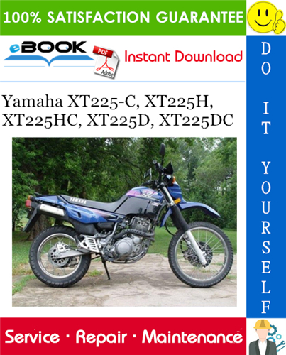 Yamaha XT225-C, XT225H, XT225HC, XT225D, XT225DC Motorcycle Service Repair Manual