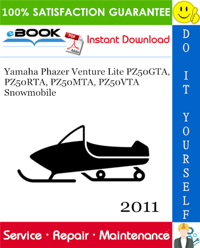 2011 Yamaha Phazer Venture Lite PZ50GTA, PZ50RTA, PZ50MTA, PZ50VTA Snowmobile