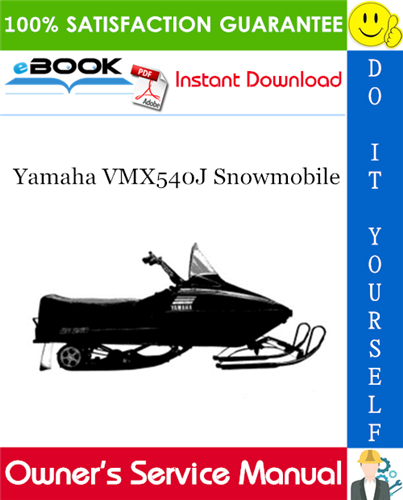 Yamaha VMX540J Snowmobile Owner's Service Manual