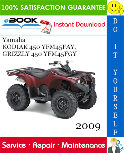 2009 Yamaha KODIAK 450 YFM45FAY, GRIZZLY 450 YFM45FGY