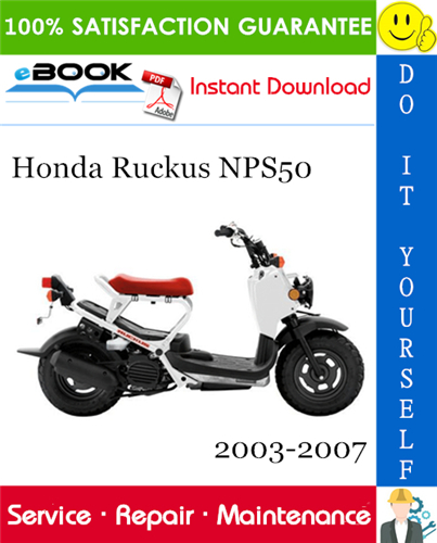 Honda Ruckus NPS50 Motorcycle Service Repair Manual