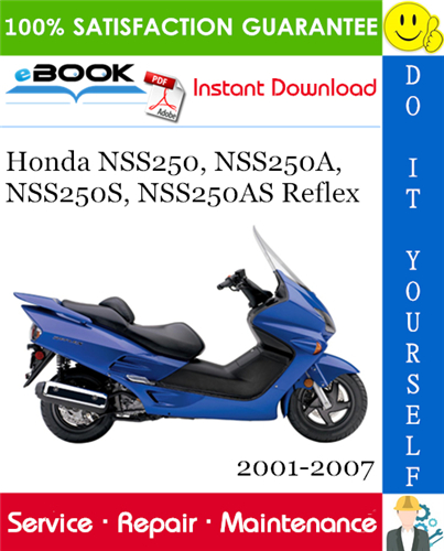 Honda NSS250, NSS250A, NSS250S, NSS250AS Reflex Scooter Service Repair Manual