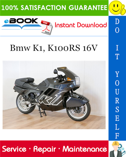Bmw K1, K100RS 16V Motorcycle Service Repair Manual