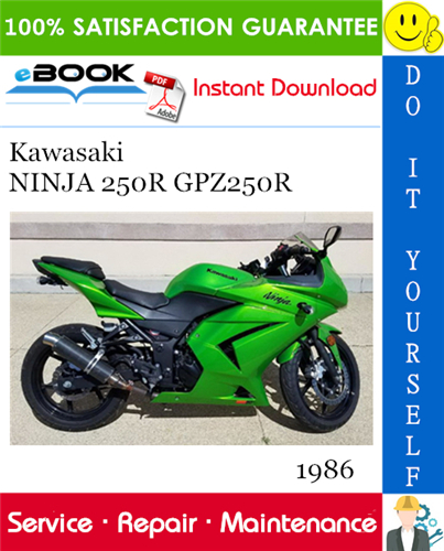 1986 Kawasaki NINJA 250R GPZ250R Motorcycle Service Repair Manual