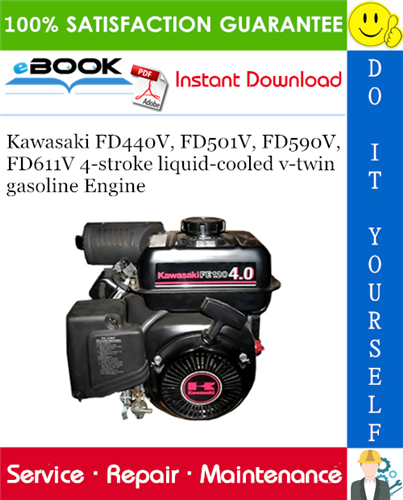 Kawasaki FE120, FE170 , FE250, FE290, FE350, FE400 4-stroke air-cooled gasoline engine Service Repair Manual
