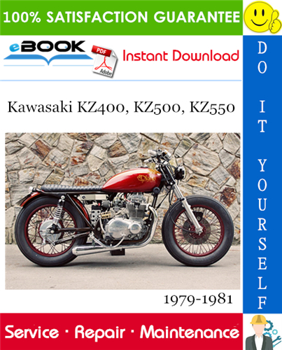 Kawasaki KZ400, KZ500, KZ550 Motorcycle Service Repair Manual