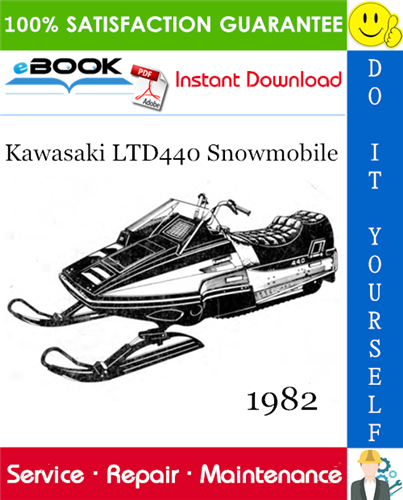 1982 Kawasaki LTD440 Snowmobile Service Repair Manual
