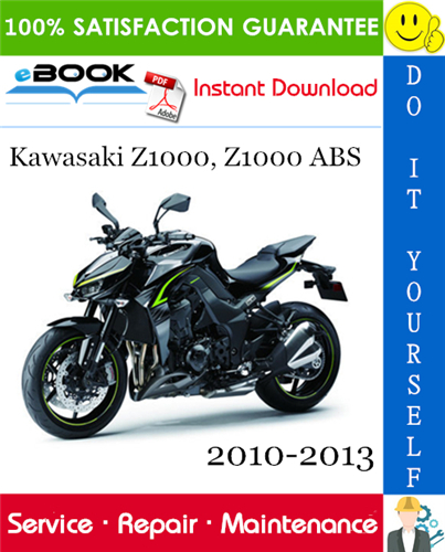 Kawasaki Z1000, Z1000 ABS Motorcycle Service Repair Manual