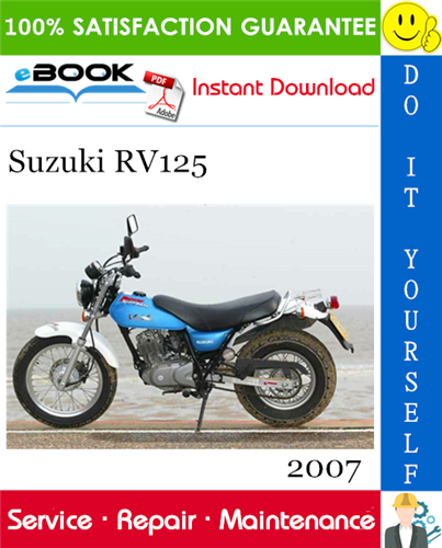 2007 Suzuki RV125 Motorcycle Supplementary Service Manual