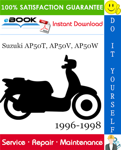 Suzuki AP50T, AP50V, AP50W Scooter Service Repair Manual