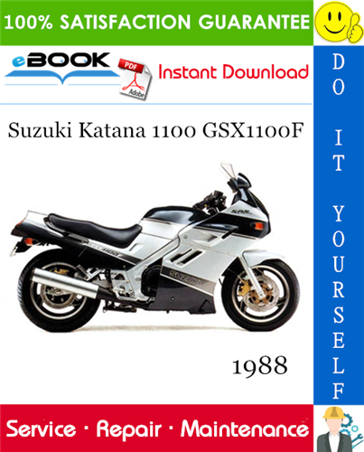 1988 Suzuki Katana 1100 GSX1100F Motorcycle Service Repair Manual