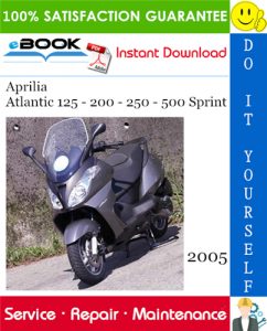 2005 Aprilia Atlantic 125 - 200 - 250 - 500 Sprint Motorcycle Service Repair Manual