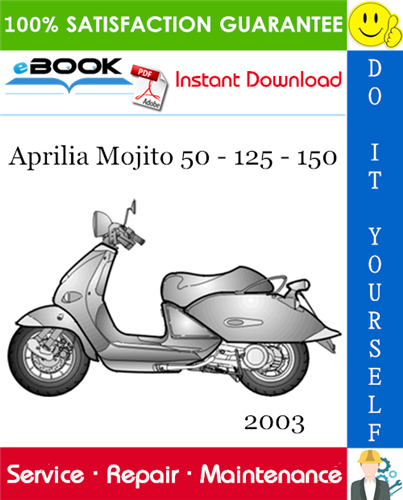 2003 Aprilia Mojito 50 - 125 - 150 Motorcycle Service Repair Manual
