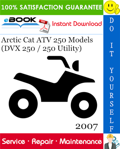 2007 Arctic Cat ATV 250 Models (DVX 250 / 250 Utility) Service Repair Manual