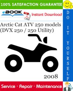 2008 Arctic Cat ATV 250 models (DVX 250 / 250 Utility) Service Repair Manual