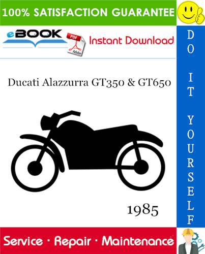1985 Ducati Alazzurra GT350 & GT650 Motorcycle Service Repair Manual