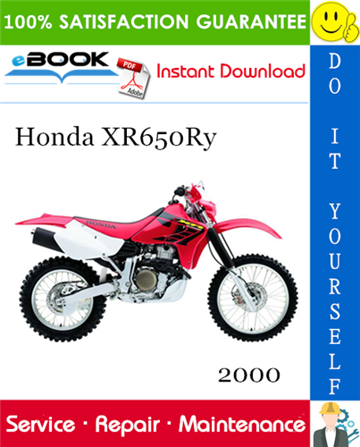 2000 Honda XR650Ry Motorcycle Service Repair Manual