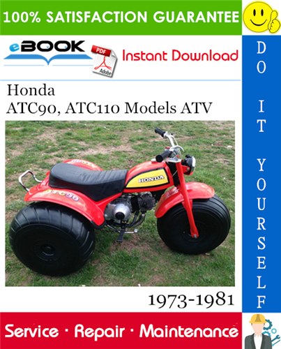 Honda ATC90, ATC110 Models ATV Service Repair Manual