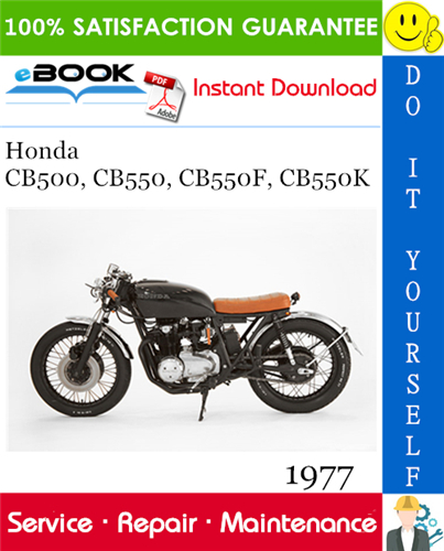 1977 Honda CB500, CB550, CB550F, CB550K Motorcycle Service Repair Manual