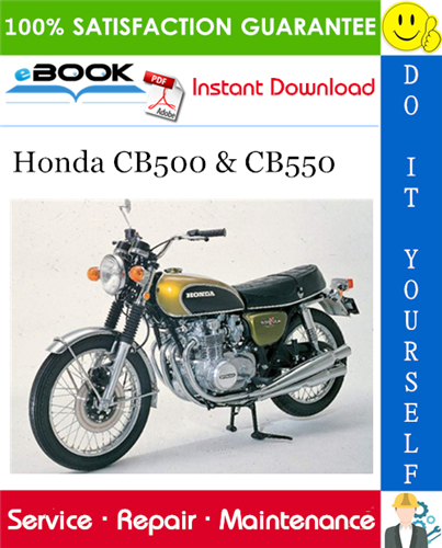 Honda CB500 & CB550 Motorcycle Service Repair Manual