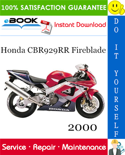 2000 Honda CBR929RR Fireblade Motorcycle Service Repair Manual