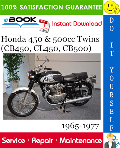 Honda 450 & 500cc Twins (CB450, CL450, CB500) Motorcycle Service Repair Manual