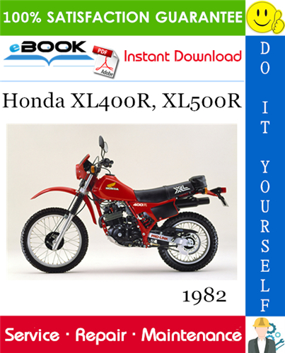 1982 Honda XL400R, XL500R Motorcycle Service Repair Manual