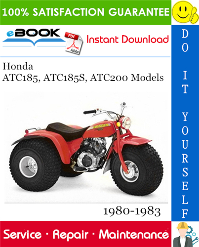 Honda ATC185, ATC185S, ATC200 Models ATV Service Repair Manual