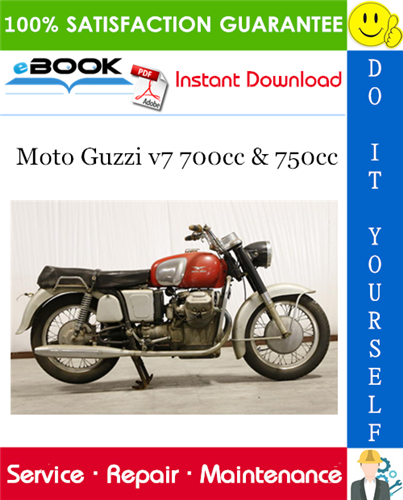 Moto Guzzi v7 700cc & 750cc Motorcycle Service Repair Manual
