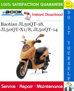 Baotian JL50QT-18, JL50QT-X1/8, JL50QT-14 Scooter Service Repair Manual