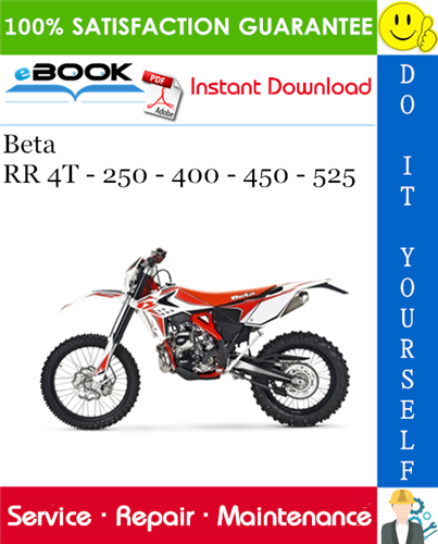 Beta RR 4T - 250 - 400 - 450 - 525 Motorcycle Service Repair Manual