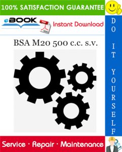 BSA M20 500 c.c. s.v. Service Repair Manual