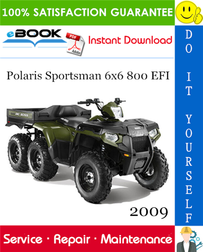 2009 Polaris Sportsman 6x6 800 EFI ATV Service Repair Manual