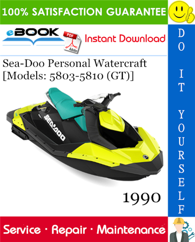 1990 Sea-Doo Personal Watercraft [Models: 5803-5810 (GT)] Service Repair Manual