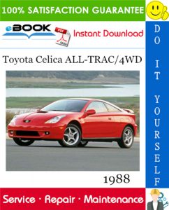 1988 Toyota Celica ALL-TRAC/4WD Service Repair Manual