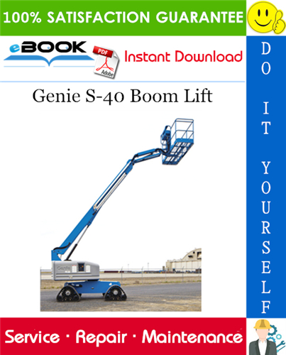 Genie S-40 Boom Lift Service Repair Manual (from serial number 832 to 1789)